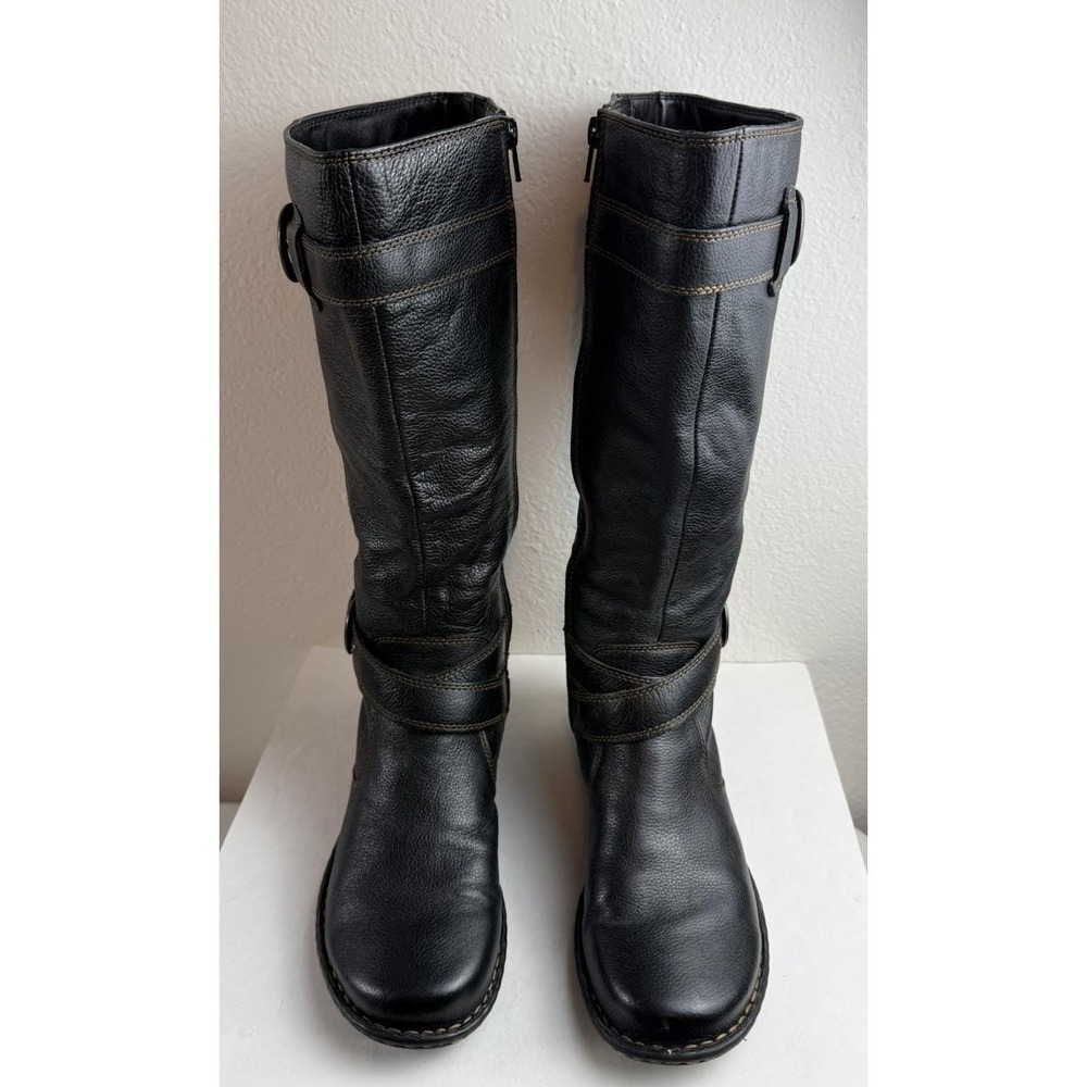 B.O.C Born Concept Austin Black Leather Knee High Riding‎ Boots Womens Size 8/39 - Picture 8 of 11